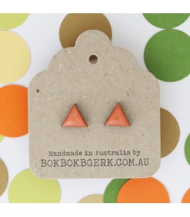 Triangle Earrings (Dusty Orange)