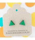 Triangle Earrings (Emerald Green)