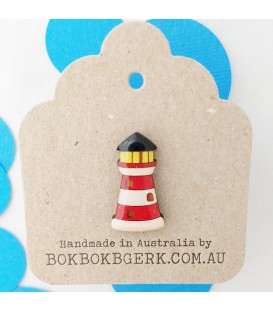 Lighthouse Lapel Pin - Red