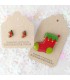 Christmas Stocking Brooch (Red and Green)