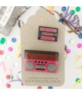 Boom Box and Cassette Tape Brooch