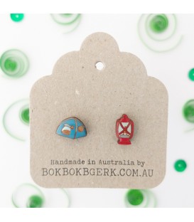 Tent and Lantern Earrings