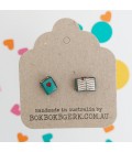 Mismatched Book Earrings