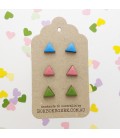 Triangle Multipack (Moss Green, Dusty Pink and Bluey/Purple)