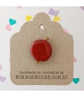 Crochet Lapel Pin - Red