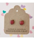 Knitting Earrings - Pink