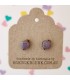 Knitting Earrings - Purple