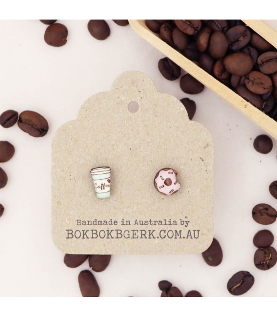 Coffee and Donut Earrings